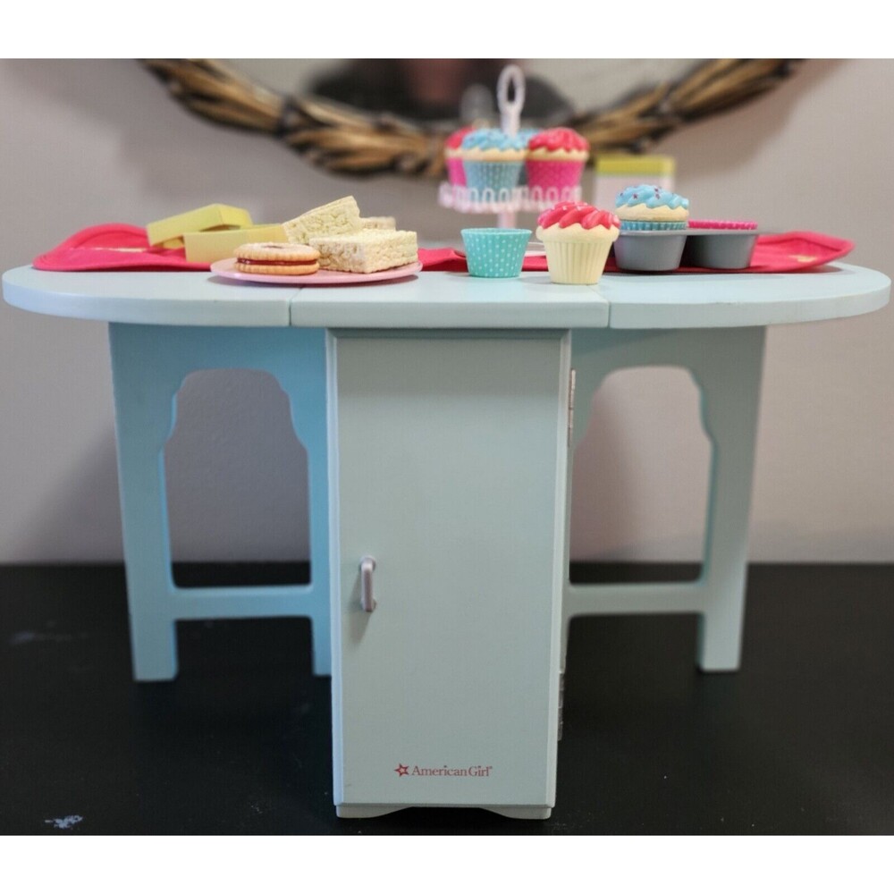 American Girl Complete Baking Table & Treats 2014 Retired Slight Flaw on Table